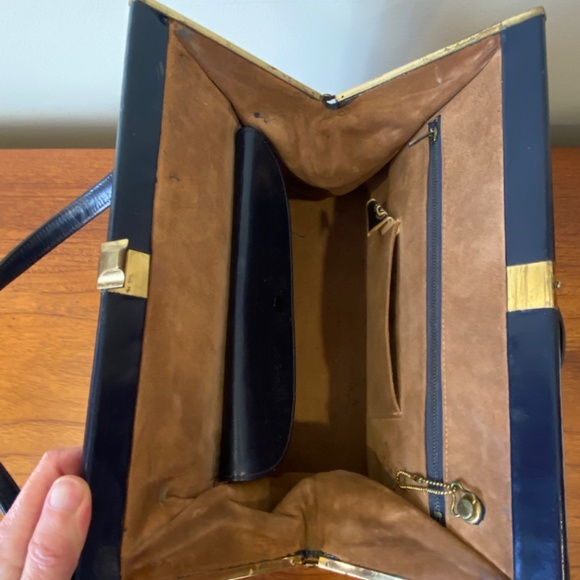 Vintage Rare Navy FassBender purse - Picture 7 of 13